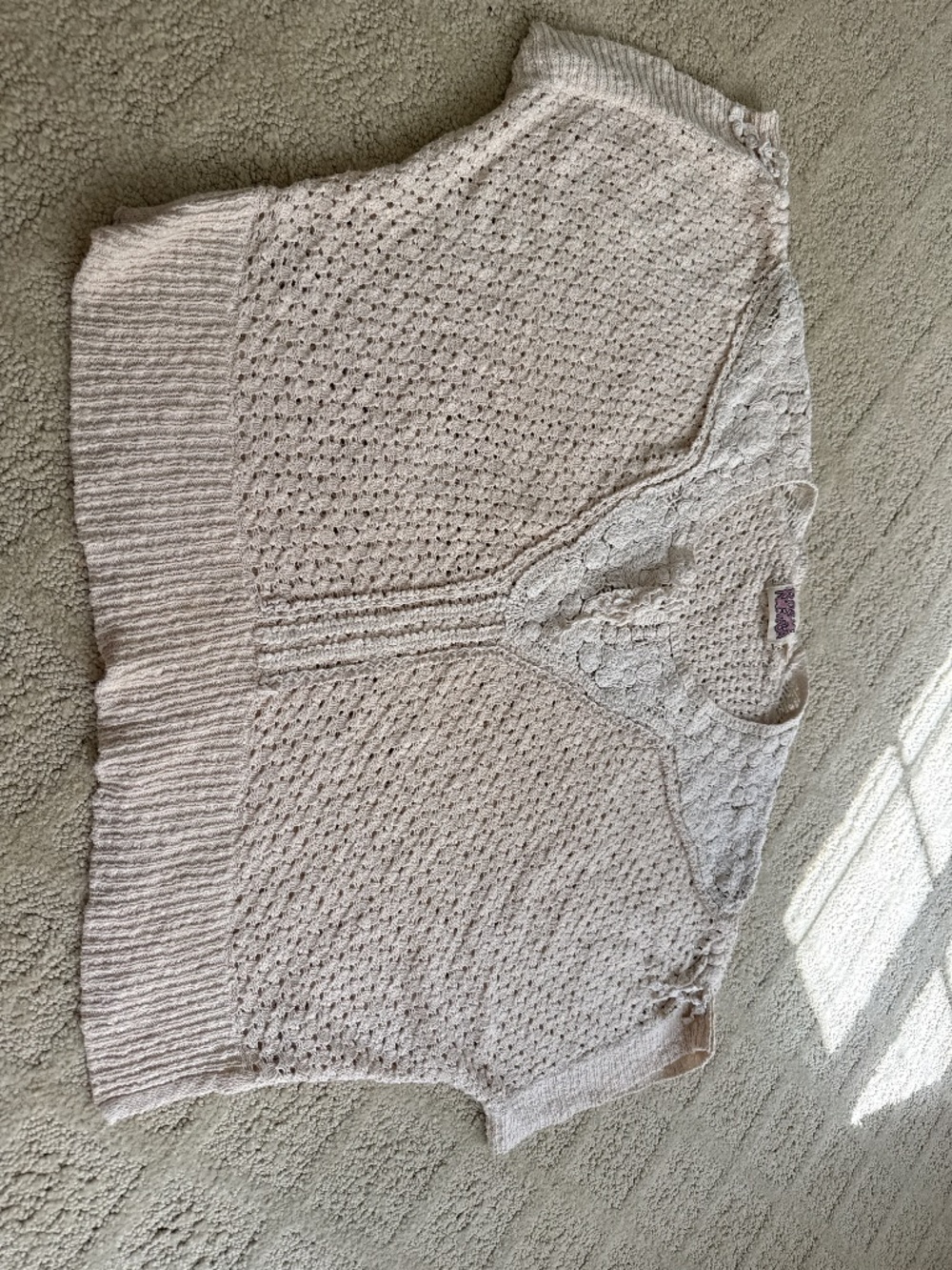Anthropologie crochet caftan summer sweater